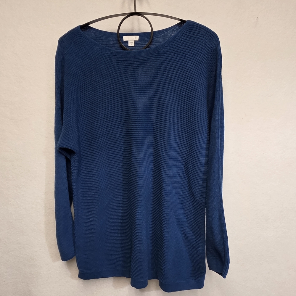 J. Jill Womens Size M Cotton Blend Rib Knit Long Sleeve Tunic